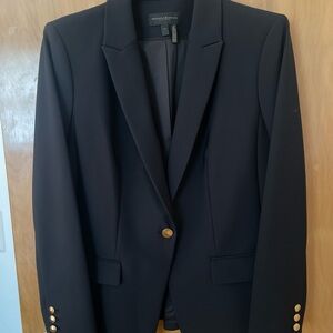 Donna Karan One Button Black Blazer